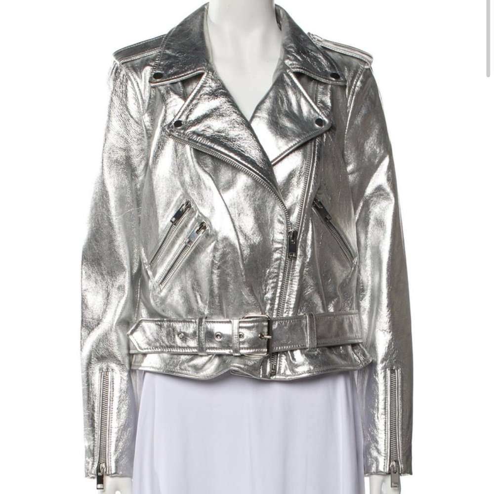 Walter Baker Silver Leather Jacket